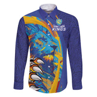 Custom Saint Lucia Cricket Kings Family Matching Puletasi and Hawaiian Shirt Power Lions of Caribbean - Wonder Print Shop