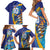 Custom Saint Lucia Cricket Kings Family Matching Short Sleeve Bodycon Dress and Hawaiian Shirt Power Lions of Caribbean - Wonder Print Shop