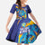 Custom Saint Lucia Cricket Kings Family Matching Summer Maxi Dress and Hawaiian Shirt Power Lions of Caribbean - Wonder Print Shop