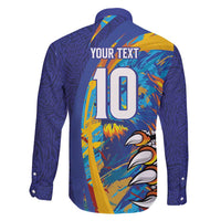 Custom Saint Lucia Cricket Kings Family Matching Tank Maxi Dress and Hawaiian Shirt Power Lions of Caribbean - Wonder Print Shop