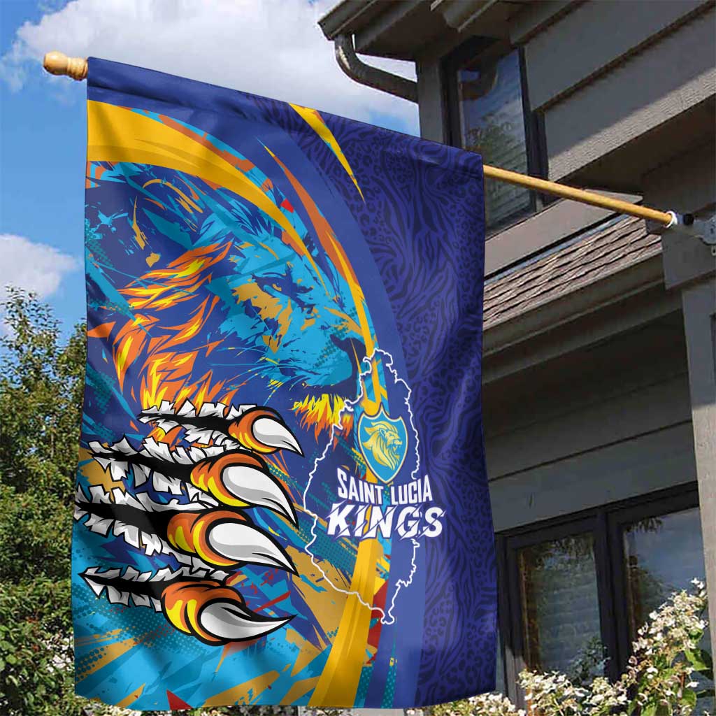 Saint Lucia Cricket Kings Garden Flag Power Lions of Caribbean - Wonder Print Shop