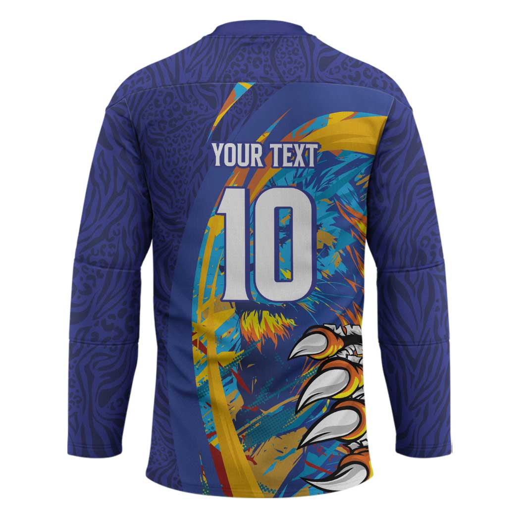 Custom Saint Lucia Cricket Kings Hockey Jersey Power Lions of Caribbean - Wonder Print Shop