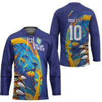 Custom Saint Lucia Cricket Kings Hockey Jersey Power Lions of Caribbean - Wonder Print Shop