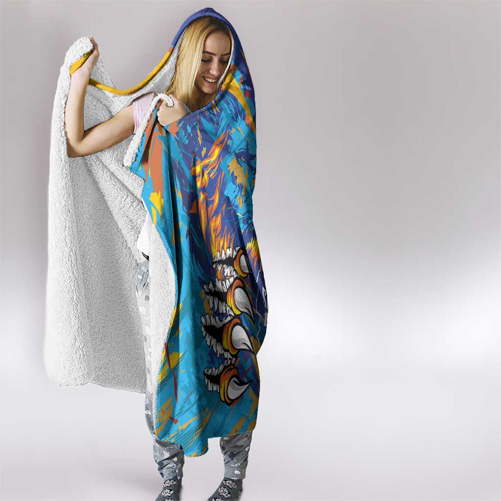 Saint Lucia Cricket Kings Hooded Blanket Power Lions of Caribbean - Wonder Print Shop