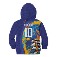Custom Saint Lucia Cricket Kings Kid Hoodie Power Lions of Caribbean - Wonder Print Shop