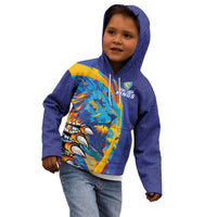 Custom Saint Lucia Cricket Kings Kid Hoodie Power Lions of Caribbean - Wonder Print Shop