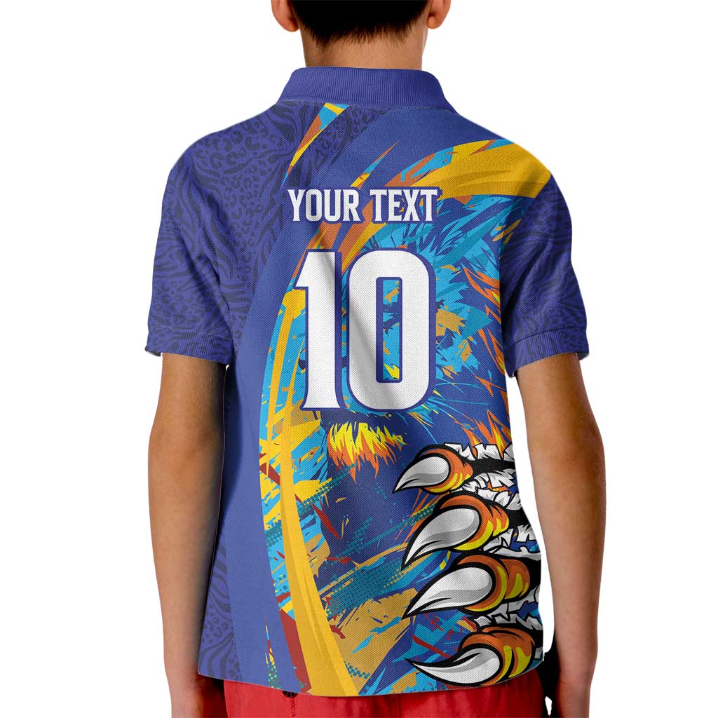 Custom Saint Lucia Cricket Kings Kid Polo Shirt Power Lions of Caribbean - Wonder Print Shop