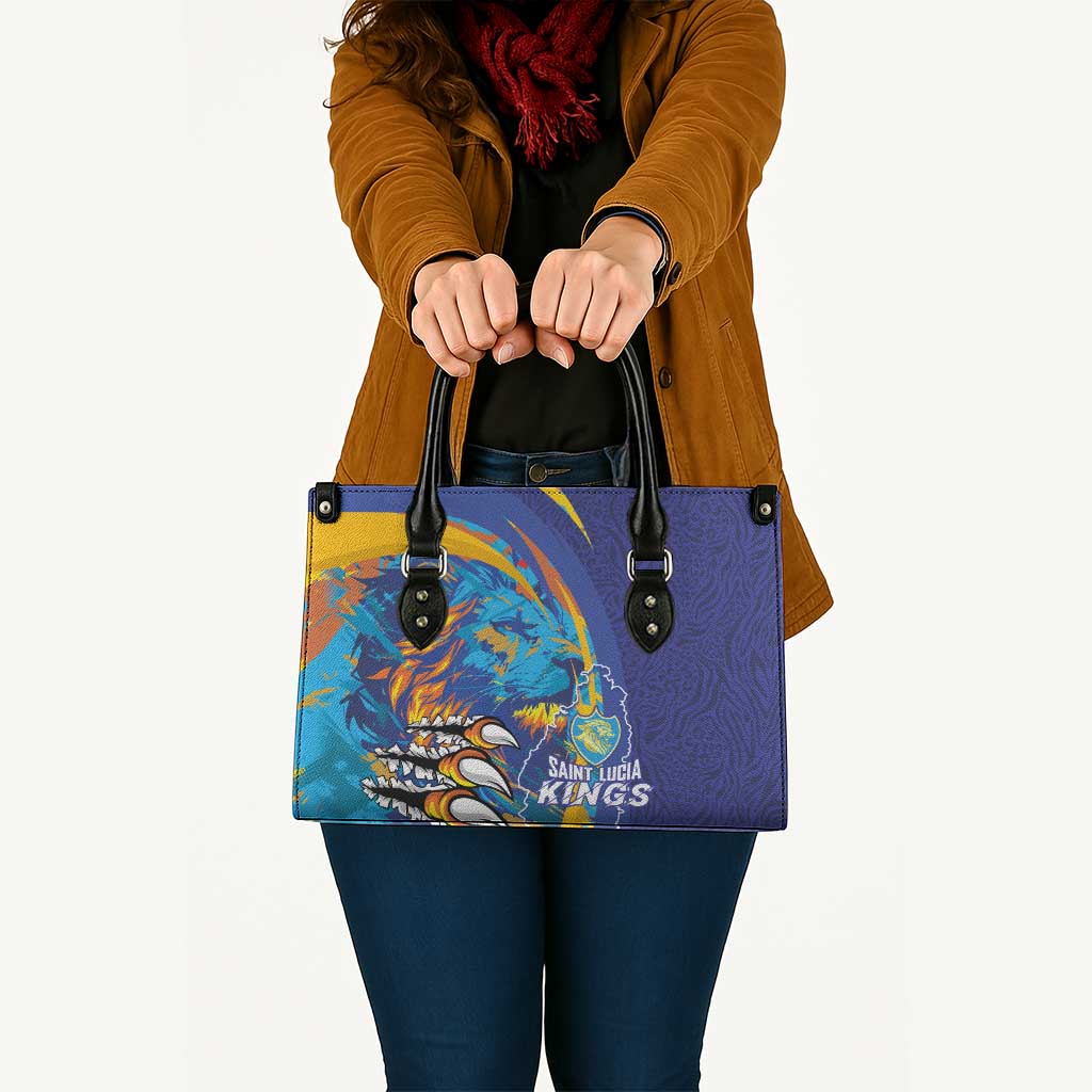 Saint Lucia Cricket Kings Leather Bag Power Lions of Caribbean - Wonder Print Shop