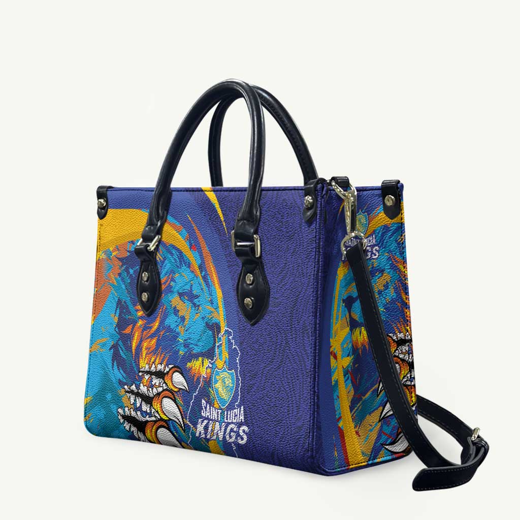 Saint Lucia Cricket Kings Leather Bag Power Lions of Caribbean - Wonder Print Shop