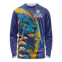 Custom Saint Lucia Cricket Kings Long Sleeve Shirt Power Lions of Caribbean - Wonder Print Shop