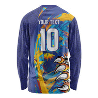 Custom Saint Lucia Cricket Kings Long Sleeve Shirt Power Lions of Caribbean - Wonder Print Shop
