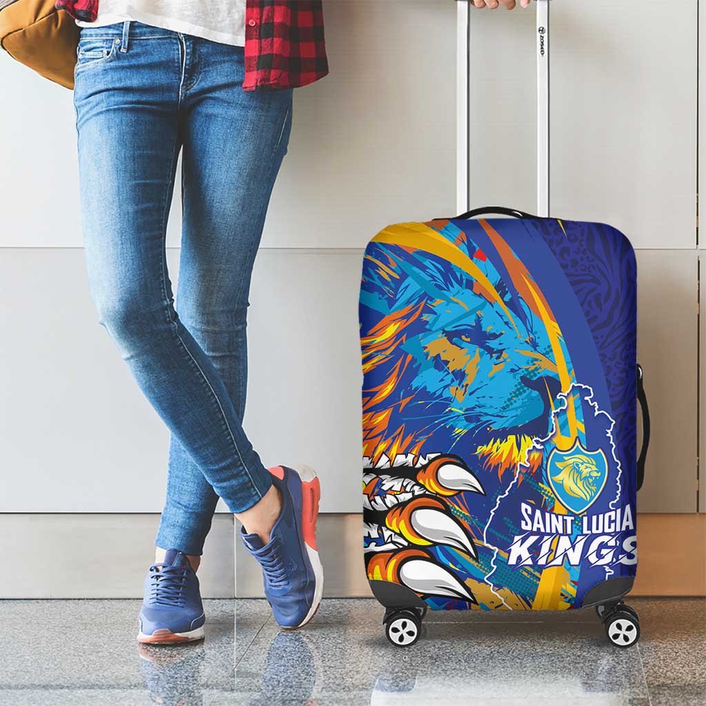 Saint Lucia Cricket Kings Luggage Cover Power Lions of Caribbean - Wonder Print Shop
