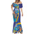 Custom Saint Lucia Cricket Kings Mermaid Dress Power Lions of Caribbean - Wonder Print Shop
