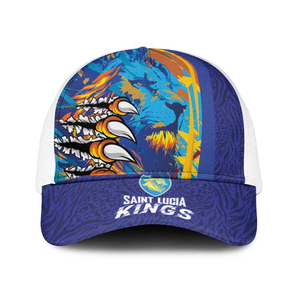 Saint Lucia Cricket Kings Mesh Trucker Cap Power Lions of Caribbean - Wonder Print Shop