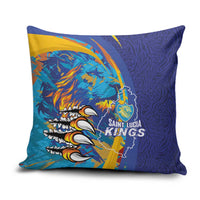 Saint Lucia Cricket Kings Pillow Cover Power Lions of Caribbean - Wonder Print Shop