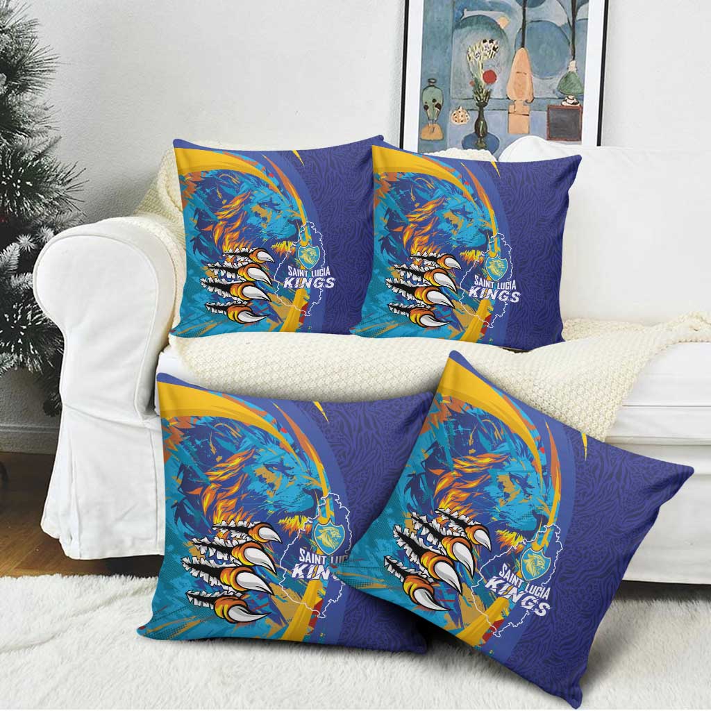 Saint Lucia Cricket Kings Pillow Cover Power Lions of Caribbean - Wonder Print Shop