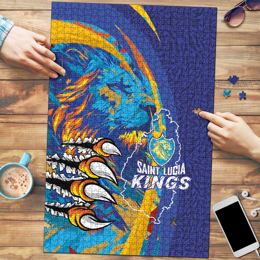 Saint Lucia Cricket Kings Puzzle Power Lions of Caribbean - Wonder Print Shop