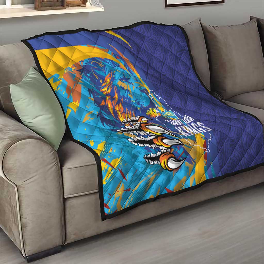 Saint Lucia Cricket Kings Quilt Power Lions of Caribbean - Wonder Print Shop