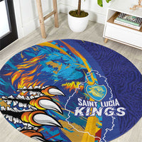 Saint Lucia Cricket Kings Round Carpet Power Lions of Caribbean - Wonder Print Shop