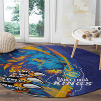 Saint Lucia Cricket Kings Round Carpet Power Lions of Caribbean - Wonder Print Shop