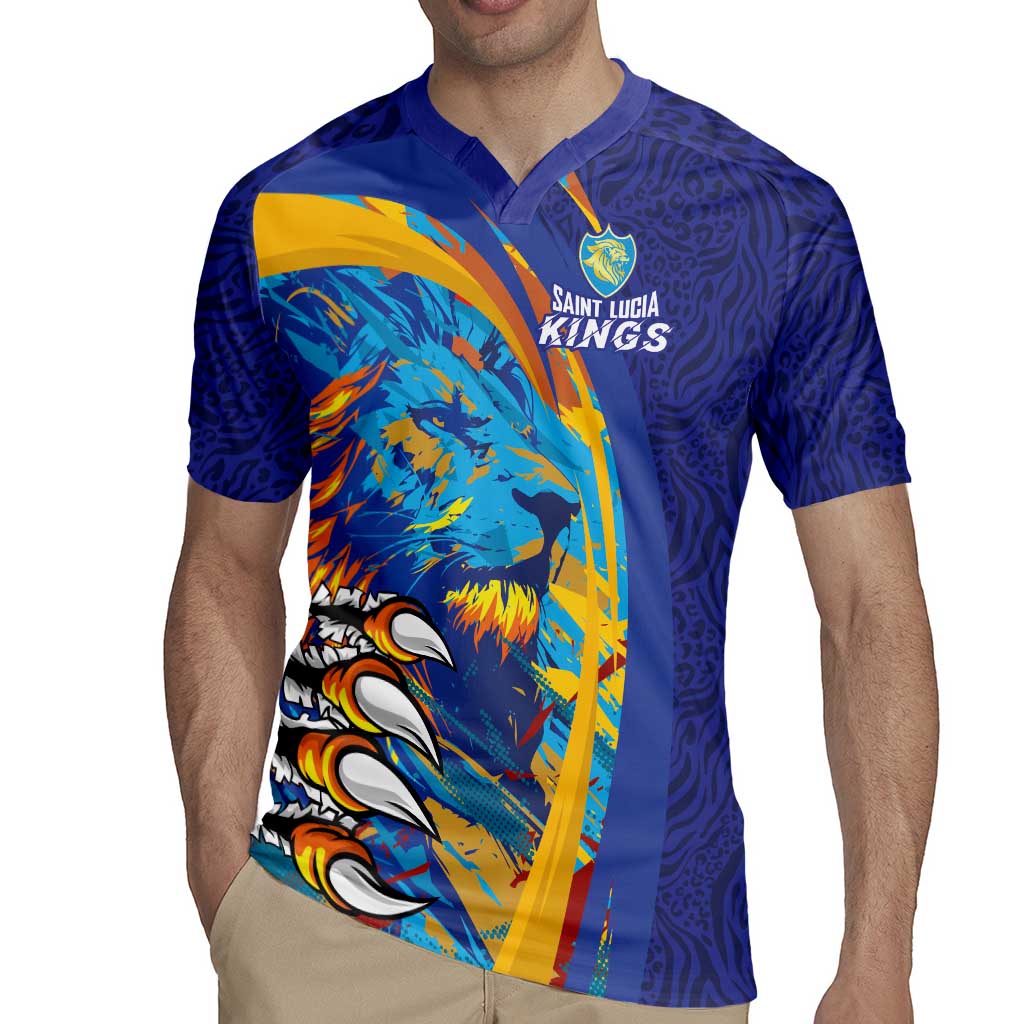 Custom Saint Lucia Cricket Kings Rugby Jersey Power Lions of Caribbean - Wonder Print Shop