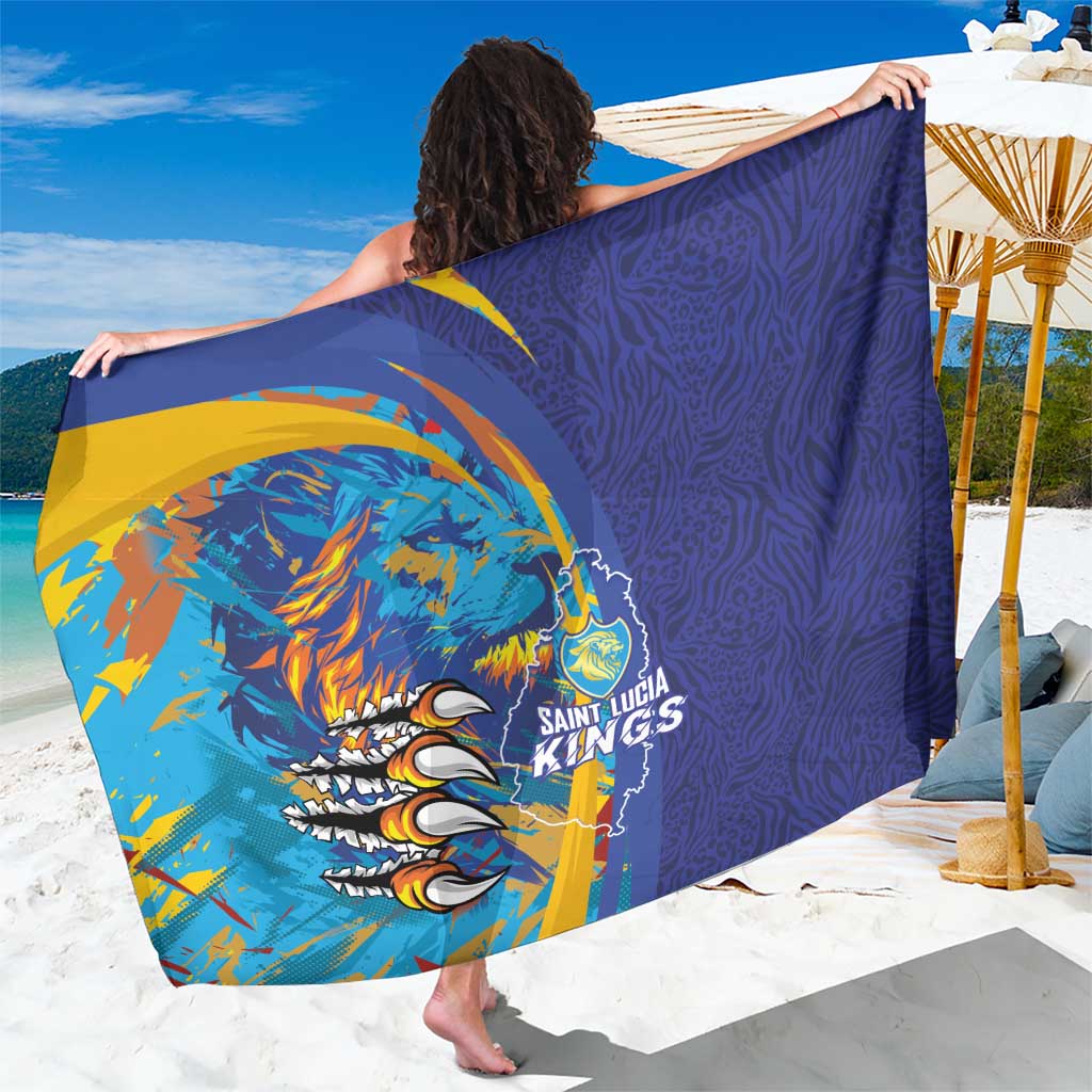 Saint Lucia Cricket Kings Sarong Power Lions of Caribbean - Wonder Print Shop