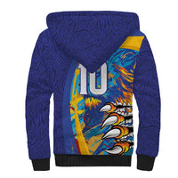 Custom Saint Lucia Cricket Kings Sherpa Hoodie Power Lions of Caribbean - Wonder Print Shop