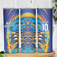 Custom Saint Lucia Cricket Kings Skinny Tumbler Power Lions of Caribbean - Wonder Print Shop
