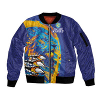 Custom Saint Lucia Cricket Kings Sleeve Zip Bomber Jacket Power Lions of Caribbean - Wonder Print Shop