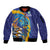 Custom Saint Lucia Cricket Kings Sleeve Zip Bomber Jacket Power Lions of Caribbean - Wonder Print Shop