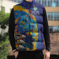 Custom Saint Lucia Cricket Kings Sleeveless Puffer Jacket Power Lions of Caribbean - Wonder Print Shop