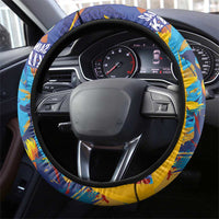Saint Lucia Cricket Kings Steering Wheel Cover Power Lions of Caribbean - Wonder Print Shop