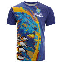 Custom Saint Lucia Cricket Kings T Shirt Power Lions of Caribbean - Wonder Print Shop
