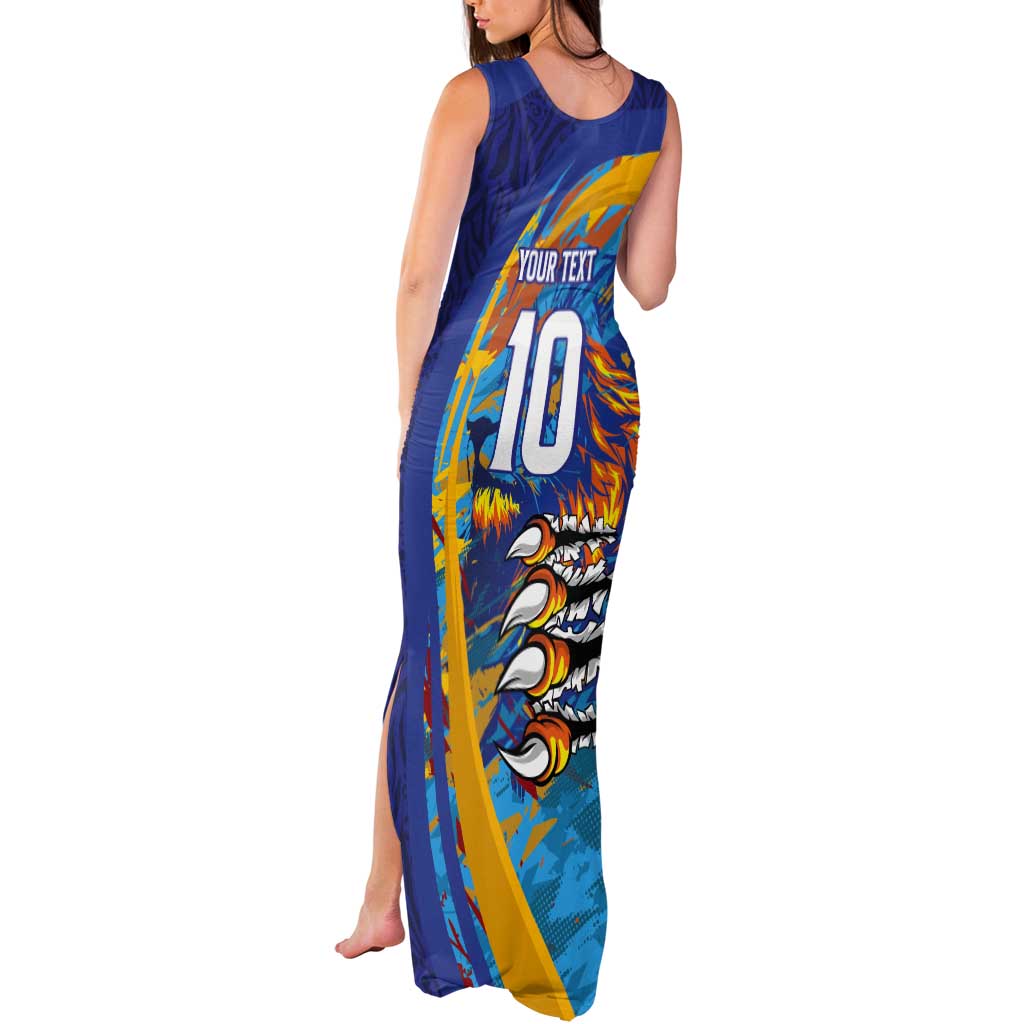 Custom Saint Lucia Cricket Kings Tank Maxi Dress Power Lions of Caribbean - Wonder Print Shop