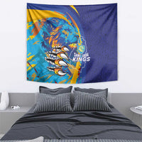Saint Lucia Cricket Kings Tapestry Power Lions of Caribbean - Wonder Print Shop