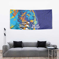 Saint Lucia Cricket Kings Tapestry Power Lions of Caribbean - Wonder Print Shop