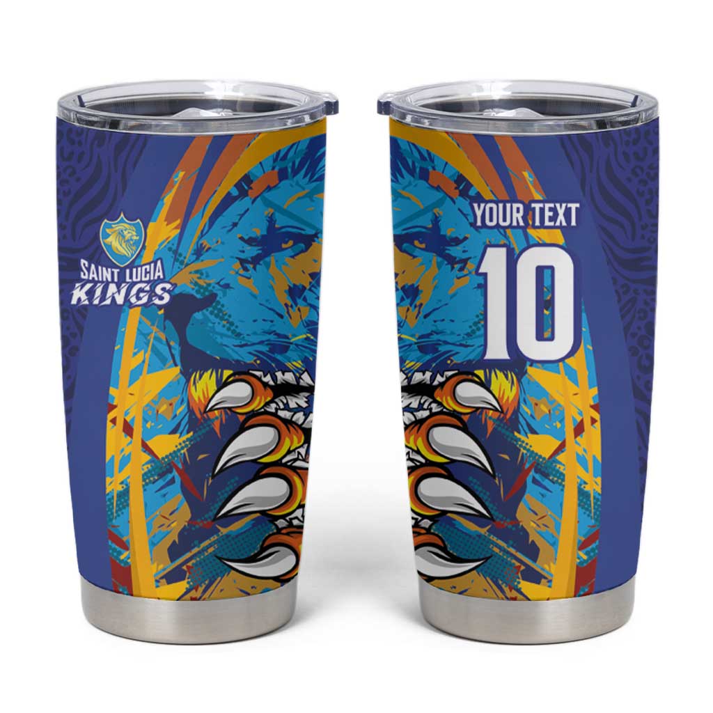 Custom Saint Lucia Cricket Kings Tumbler Cup Power Lions of Caribbean - Wonder Print Shop