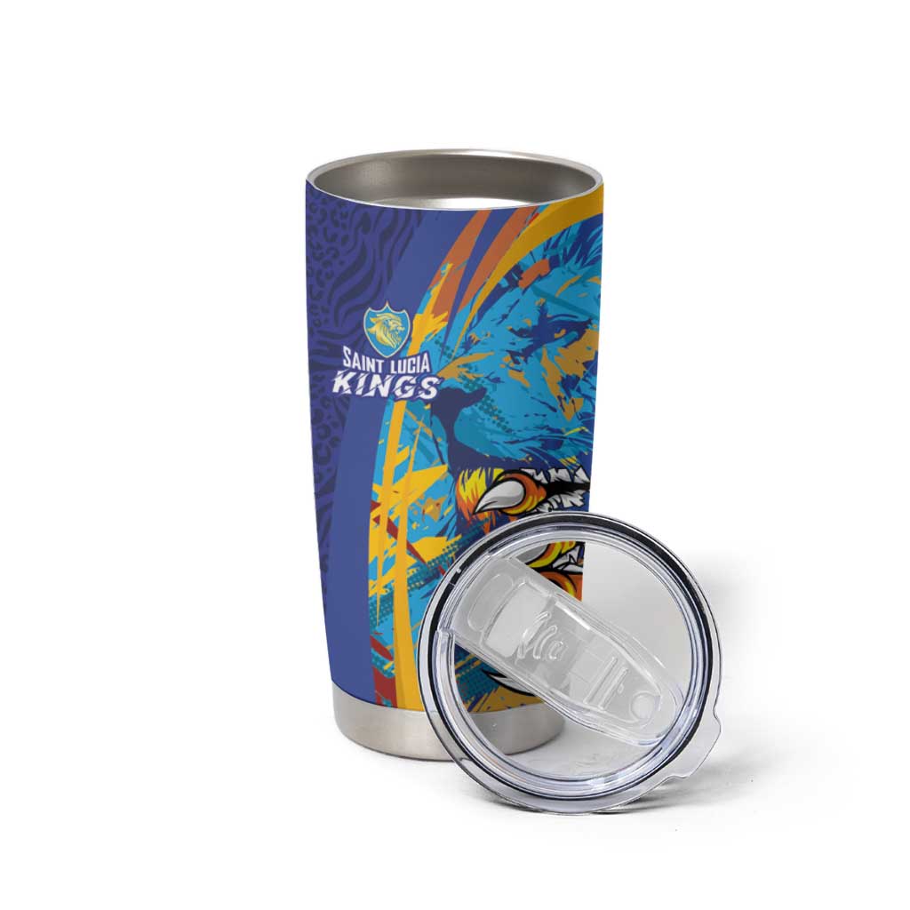 Custom Saint Lucia Cricket Kings Tumbler Cup Power Lions of Caribbean - Wonder Print Shop