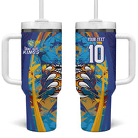 Custom Saint Lucia Cricket Kings Tumbler With Handle Power Lions of Caribbean - Wonder Print Shop