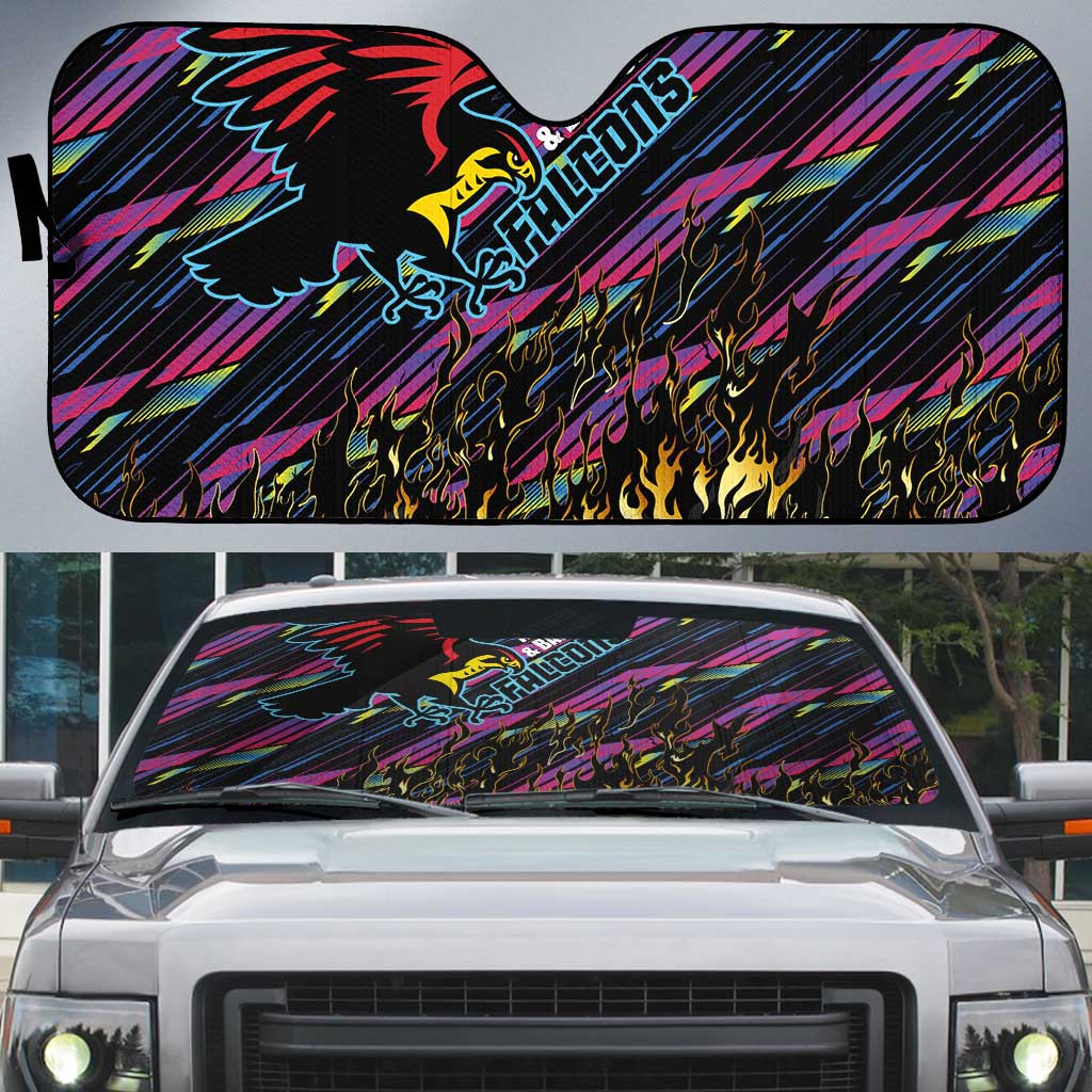 Antigua & Barbuda Cricket Falcons Auto Sun Shade Through The Fire - Wonder Print Shop