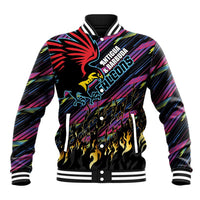 Custom Antigua & Barbuda Cricket Falcons Baseball Jacket Through The Fire - Wonder Print Shop