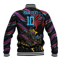 Custom Antigua & Barbuda Cricket Falcons Baseball Jacket Through The Fire - Wonder Print Shop