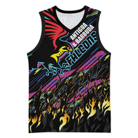 Custom Antigua & Barbuda Cricket Falcons Basketball Jersey Through The Fire - Wonder Print Shop