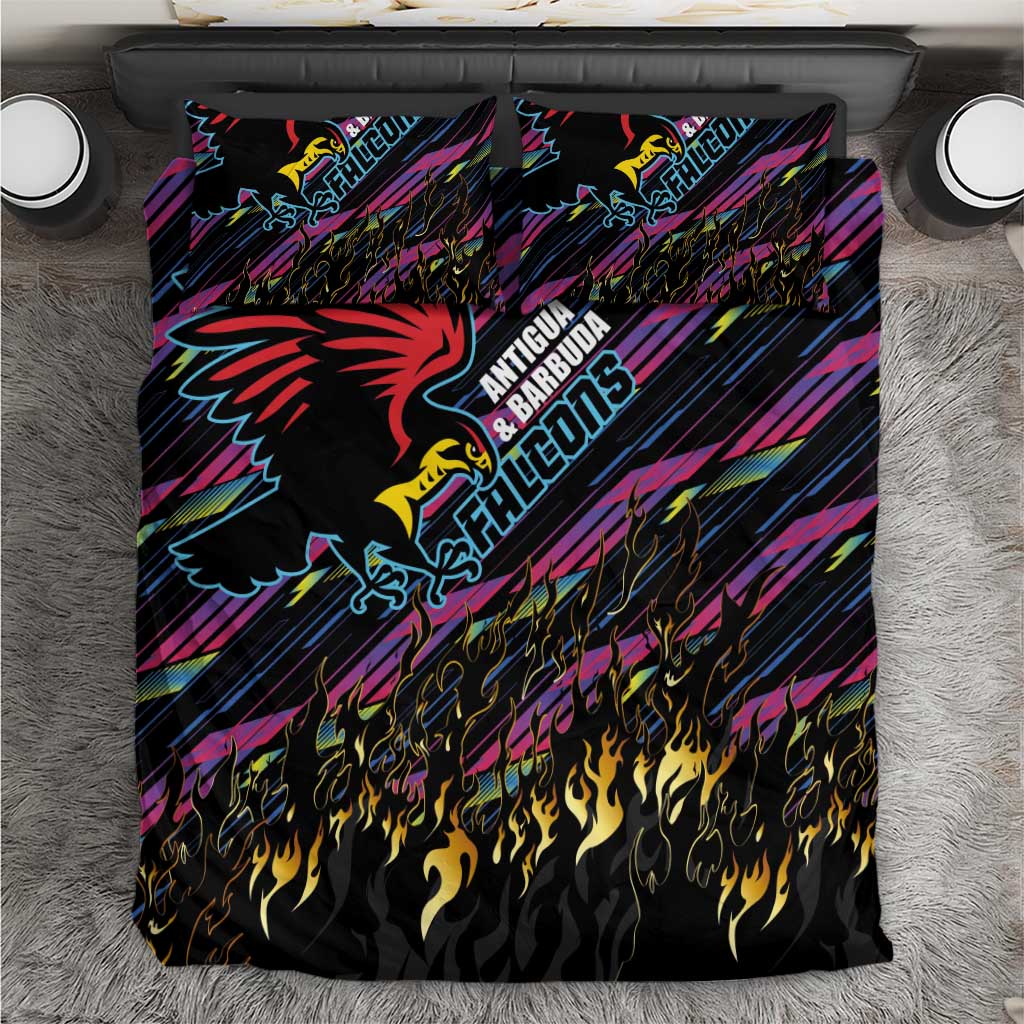 Antigua & Barbuda Cricket Falcons Bedding Set Through The Fire - Wonder Print Shop