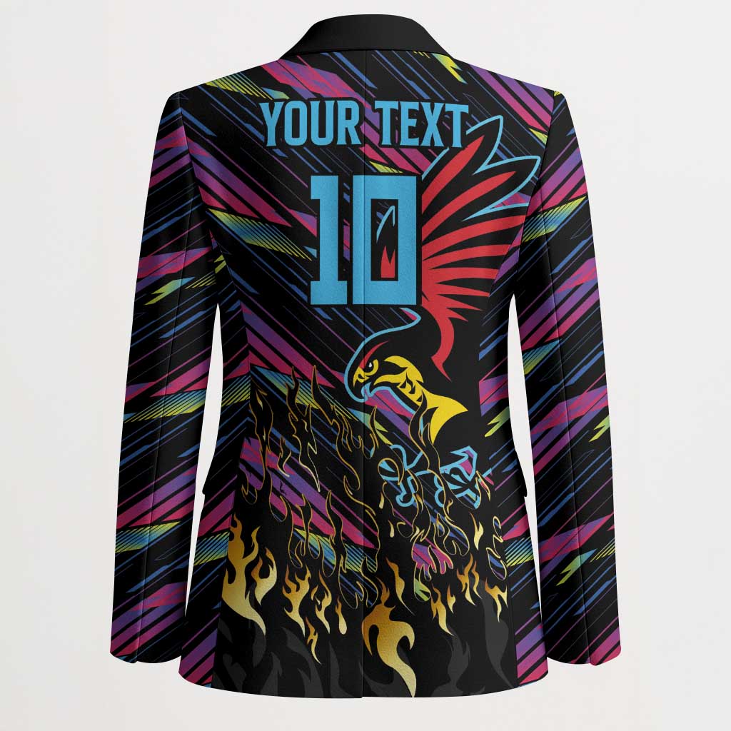 Custom Antigua & Barbuda Cricket Falcons Blazer Through The Fire - Wonder Print Shop