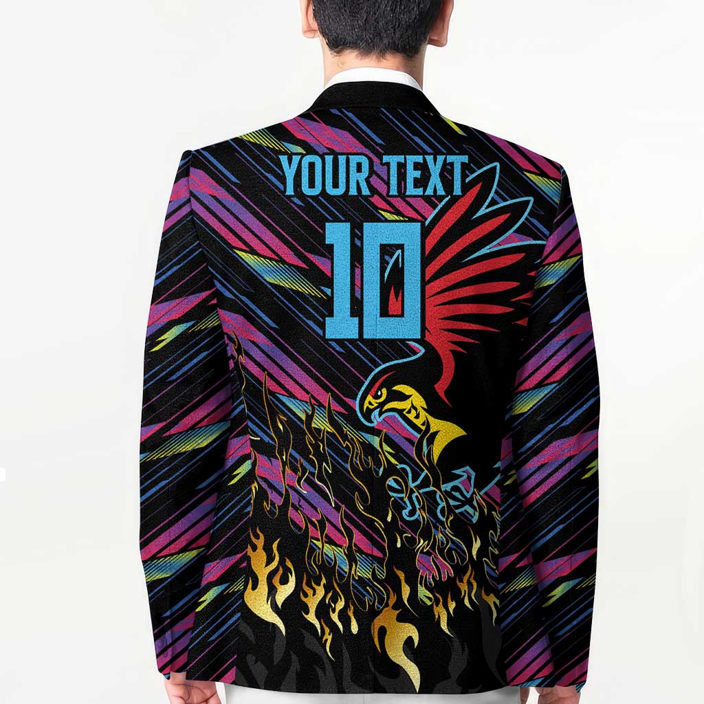 Custom Antigua & Barbuda Cricket Falcons Blazer Through The Fire - Wonder Print Shop