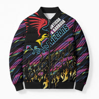 Custom Antigua & Barbuda Cricket Falcons Bomber Puffer Jacket Through The Fire - Wonder Print Shop