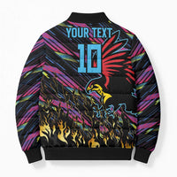 Custom Antigua & Barbuda Cricket Falcons Bomber Puffer Jacket Through The Fire - Wonder Print Shop
