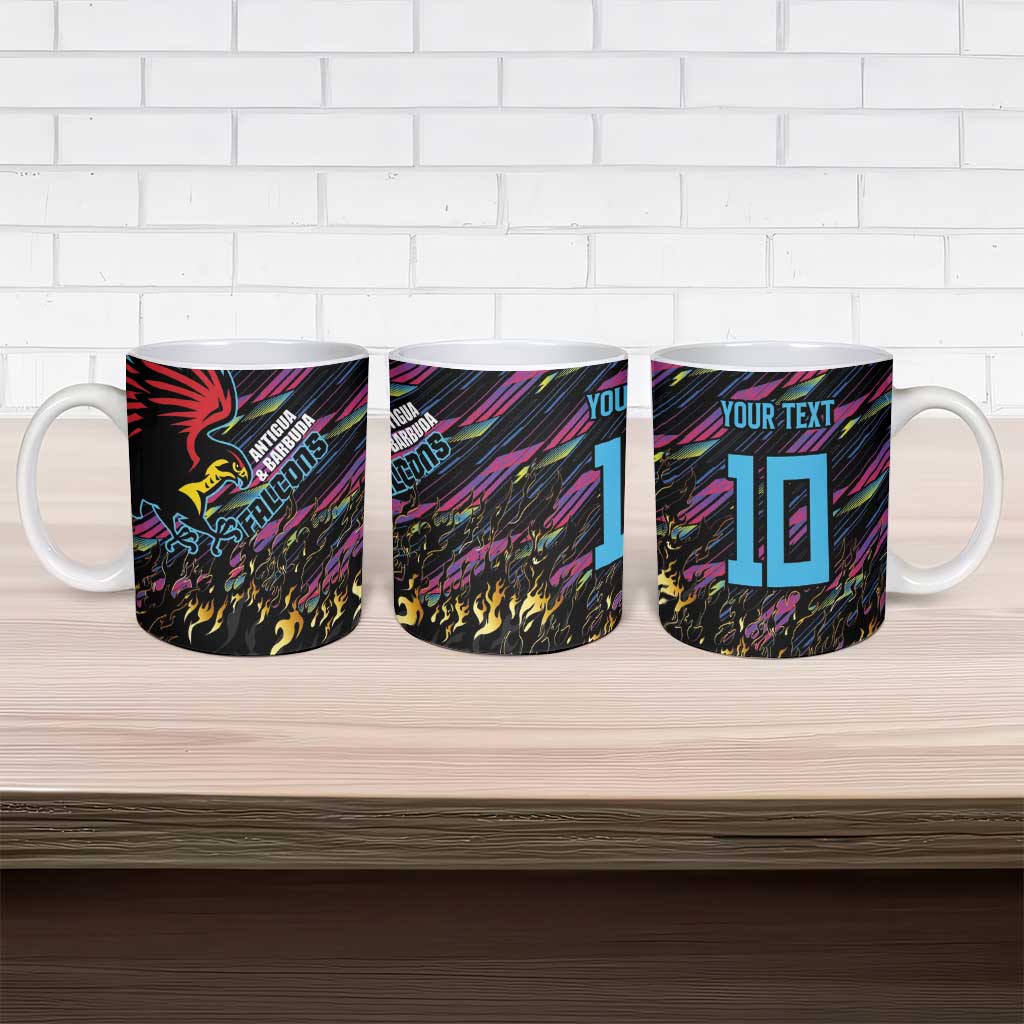 Custom Antigua & Barbuda Cricket Falcons Ceramic Mug Through The Fire - Wonder Print Shop