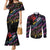 Custom Antigua & Barbuda Cricket Falcons Couples Matching Mermaid Dress and Long Sleeve Button Shirt Through The Fire - Wonder Print Shop
